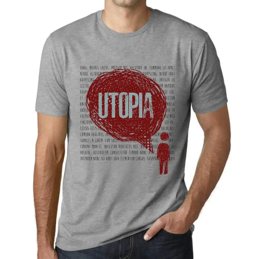 Men's Graphic T-Shirt Thoughts Utopia Eco-Friendly Limited Edition Short Sleeve Tee-Shirt Vintage Birthday Gift Novelty