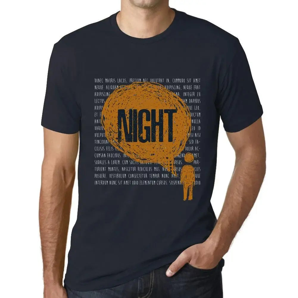 Men's Graphic T-Shirt Thoughts Night Eco-Friendly Limited Edition Short Sleeve Tee-Shirt Vintage Birthday Gift Novelty