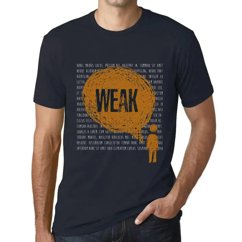 Men's Graphic T-Shirt Thoughts Weak Eco-Friendly Limited Edition Short Sleeve Tee-Shirt Vintage Birthday Gift Novelty