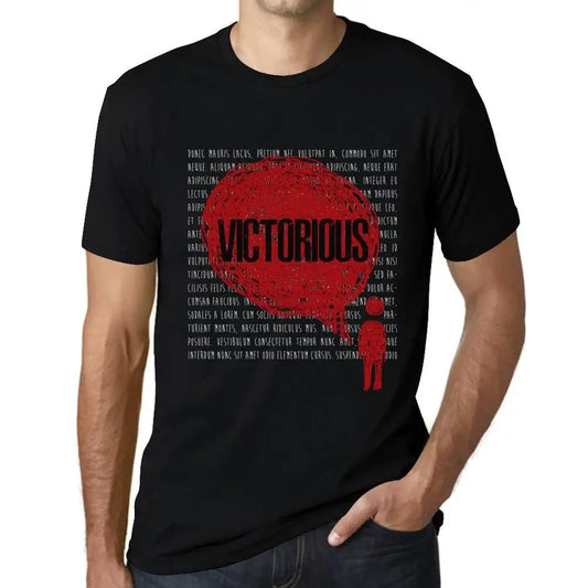 Men's Graphic T-Shirt Thoughts Victorious Eco-Friendly Limited Edition Short Sleeve Tee-Shirt Vintage Birthday Gift Novelty