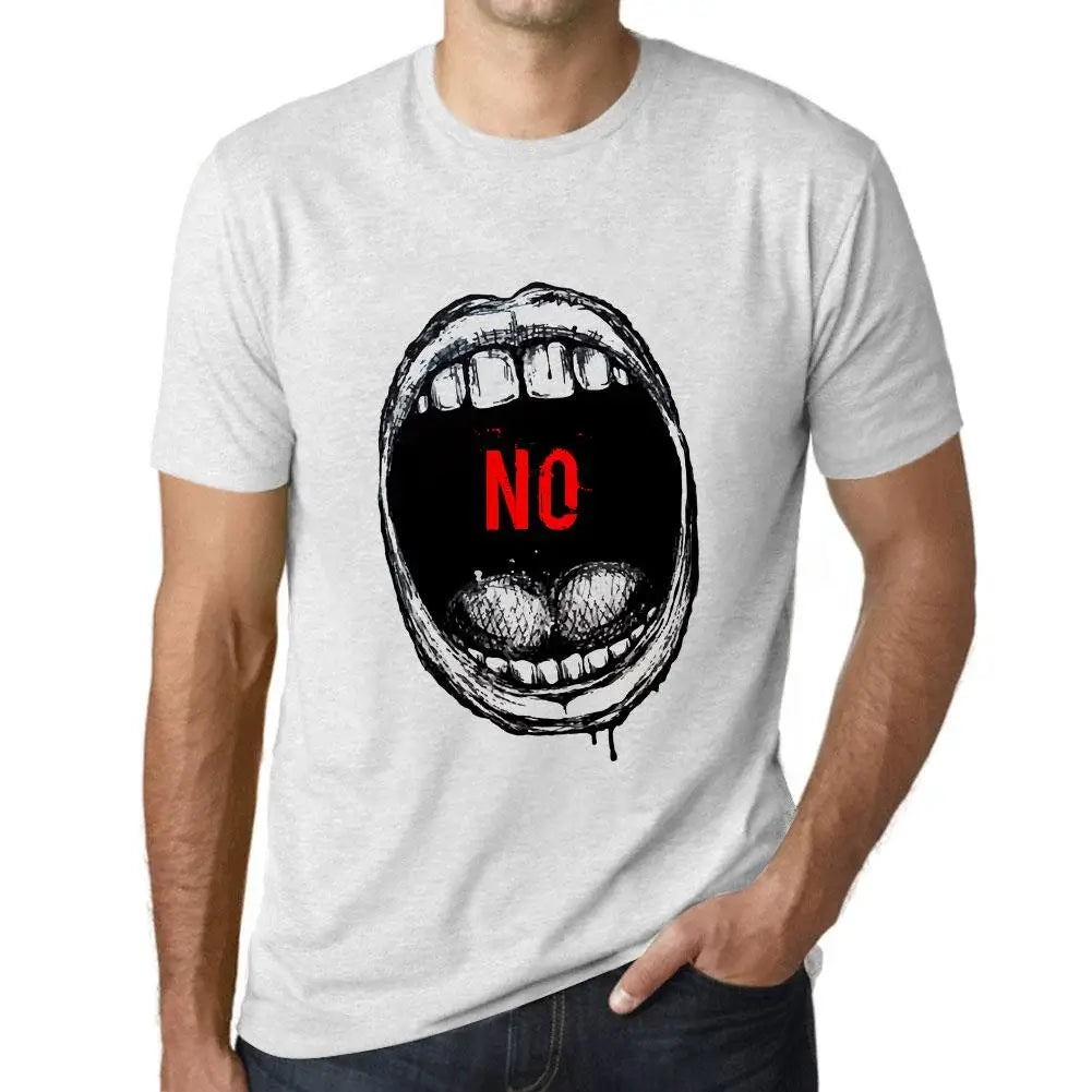 Men's Graphic T-Shirt Mouth Expressions No Eco-Friendly Limited Edition Short Sleeve Tee-Shirt Vintage Birthday Gift Novelty