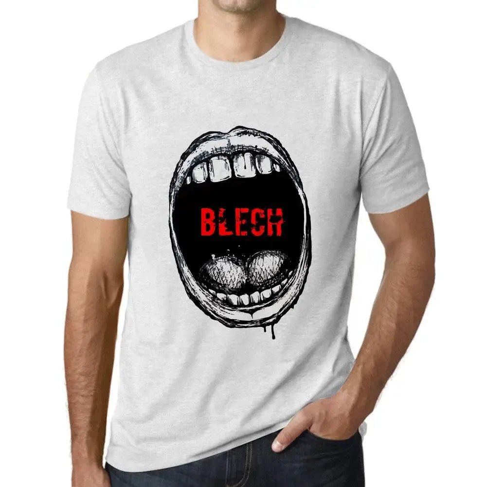 Men's Graphic T-Shirt Mouth Expressions Blech Eco-Friendly Limited Edition Short Sleeve Tee-Shirt Vintage Birthday Gift Novelty