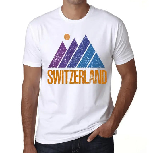 Men's Graphic T-Shirt Mountain Switzerland Eco-Friendly Limited Edition Short Sleeve Tee-Shirt Vintage Birthday Gift Novelty