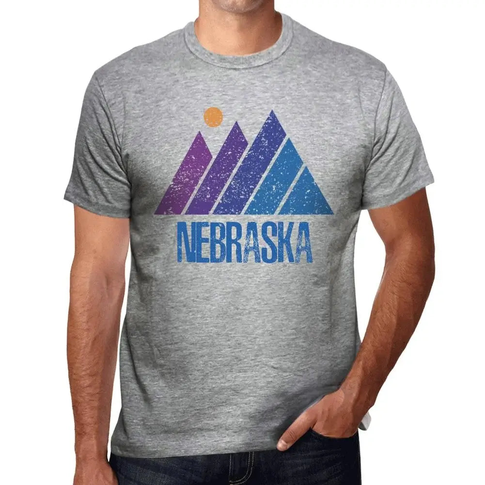 Men's Graphic T-Shirt Mountain Nebraska Eco-Friendly Limited Edition Short Sleeve Tee-Shirt Vintage Birthday Gift Novelty