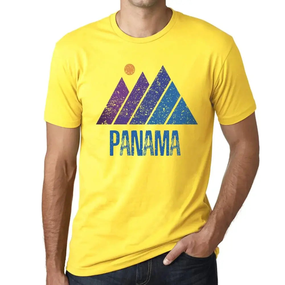 Men's Graphic T-Shirt Mountain Panama Eco-Friendly Limited Edition Short Sleeve Tee-Shirt Vintage Birthday Gift Novelty