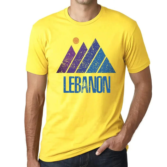 Men's Graphic T-Shirt Mountain Lebanon Eco-Friendly Limited Edition Short Sleeve Tee-Shirt Vintage Birthday Gift Novelty