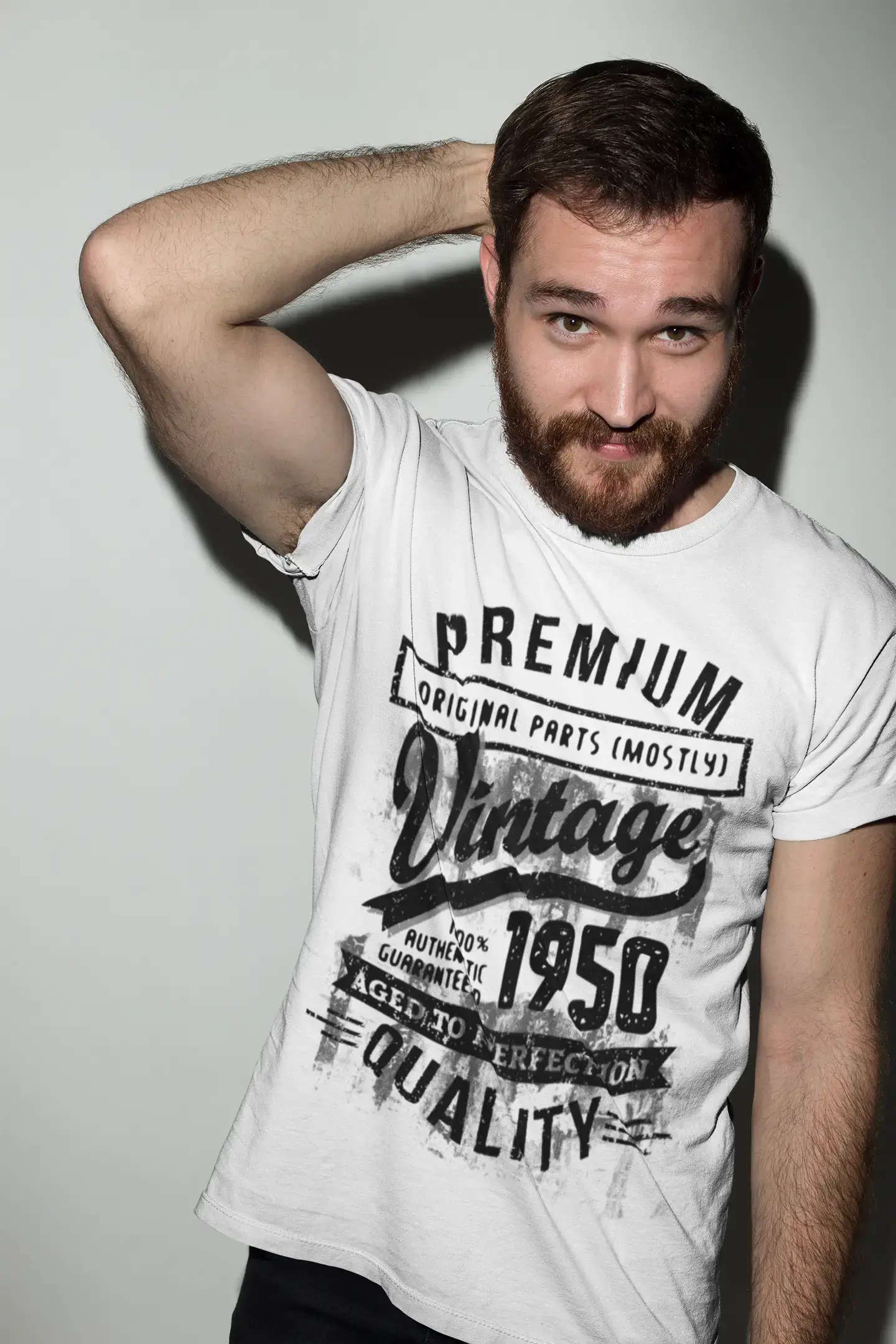 ULTRABASIC – <span>Grafisches</span> <span>Herren</span> -T-Shirt „1950 Aged to Perfection“ <span>als</span> <span>Geburtstagsgeschenk</span>