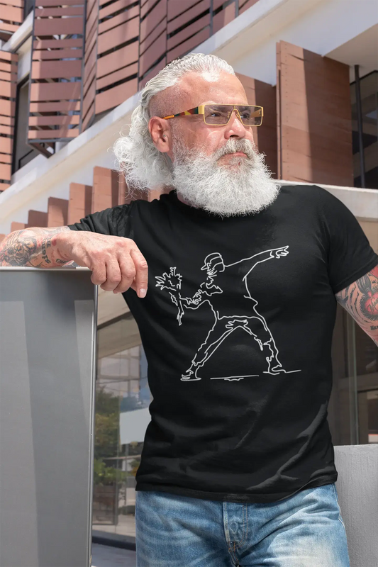 ULTRABASIC T-shirt graphique pour homme Lanceur de fleurs – Chemise de protestation patriotique pour homme