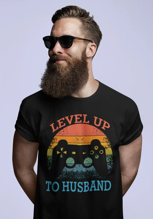 T-shirt graphique ULTRABASIC pour hommes Niveau jusqu'au mari - Chemise de jeu drôle pour lui