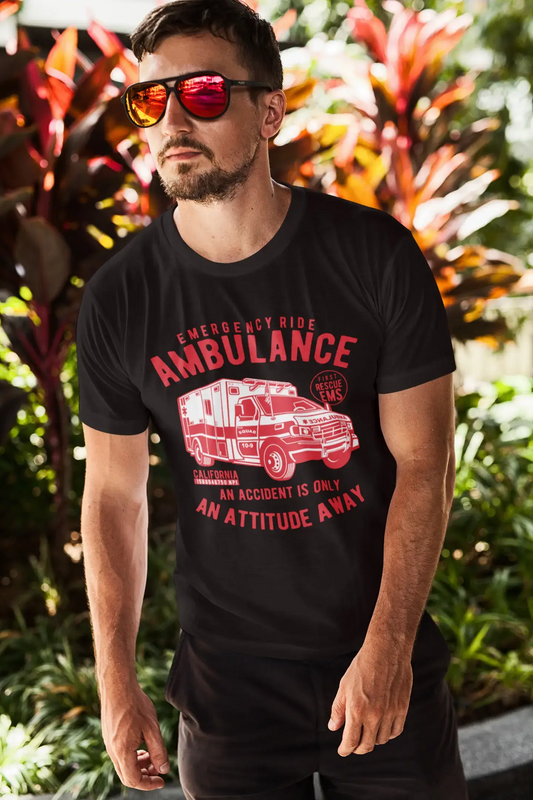 ULTRABASIC Herren T-Shirt Emergency Ride Ambulance – California Shirt für Männer