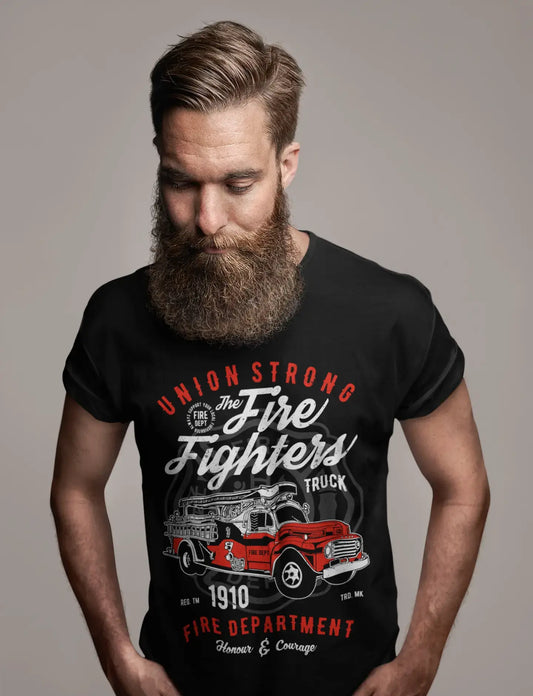 ULTRABASIC Herren T-Shirt Union Strong Fire Fighter Department – ​​Honor and Courage T-Shirt