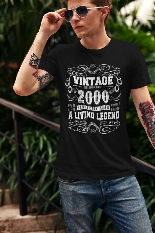 ULTRABASIC Men's T-Shirt Vintage 2000 Perfectly Aged - 20th Birthday Gift Tee Shirt