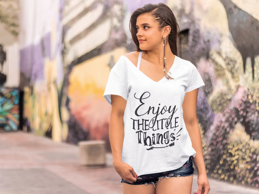 ULTRABASIC Women's T-Shirt Enjoy the Little Things - Short Sleeve Tee Shirt Tops