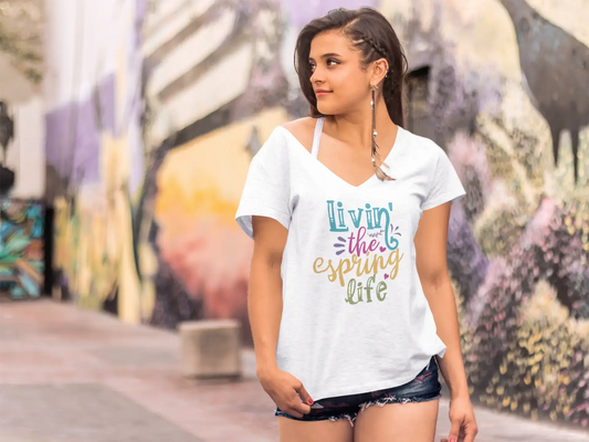 ULTRABASIC Damen T-Shirt Livin' The Spring Life – Lustiges T-Shirt