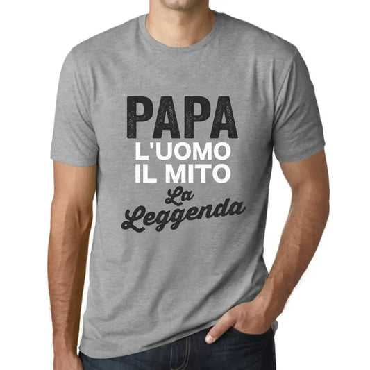 Men's Graphic T-Shirt Papa L'uomo Il Mito La Leggenda Eco-Friendly Limited Edition Short Sleeve Tee-Shirt Vintage Birthday Gift Novelty