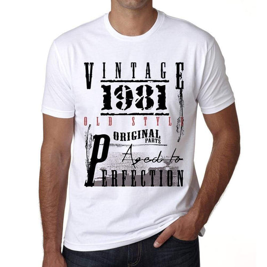 1981,birthday gifts for him,birthday t-shirts,Men's Short Sleeve Round Neck T-shirt - ultrabasic-com