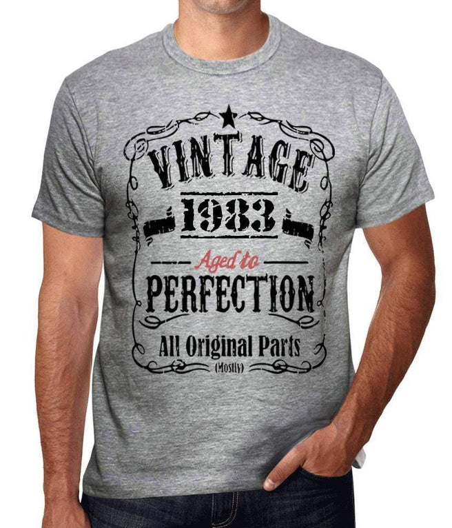 Vintage Men's T-Shirt - Grey - L