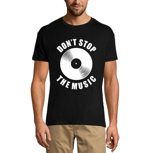 ULTRABASIC Men's Graphic T-Shirt Don't Stop the Music - DJ Shirt for Musician