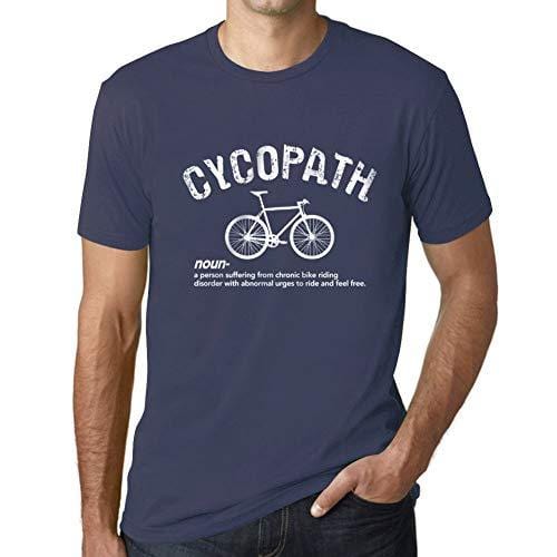 Ultrabasic - Herren T-Shirt Graphique Cycopath Imprimé Letters Noël Cadeau Denim