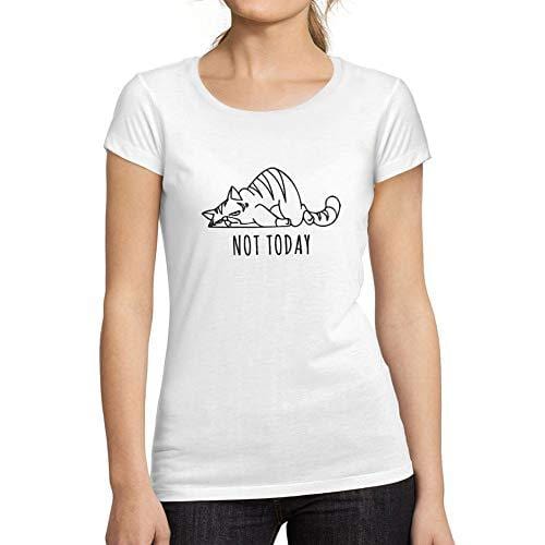 Ultrabasic - Femme Graphique Not Today Imprimé Noir des Lettres Tee Blanc