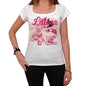 42 Latina City With Number Womens Short Sleeve Round White T-Shirt 00008 - White / Xs - Casual