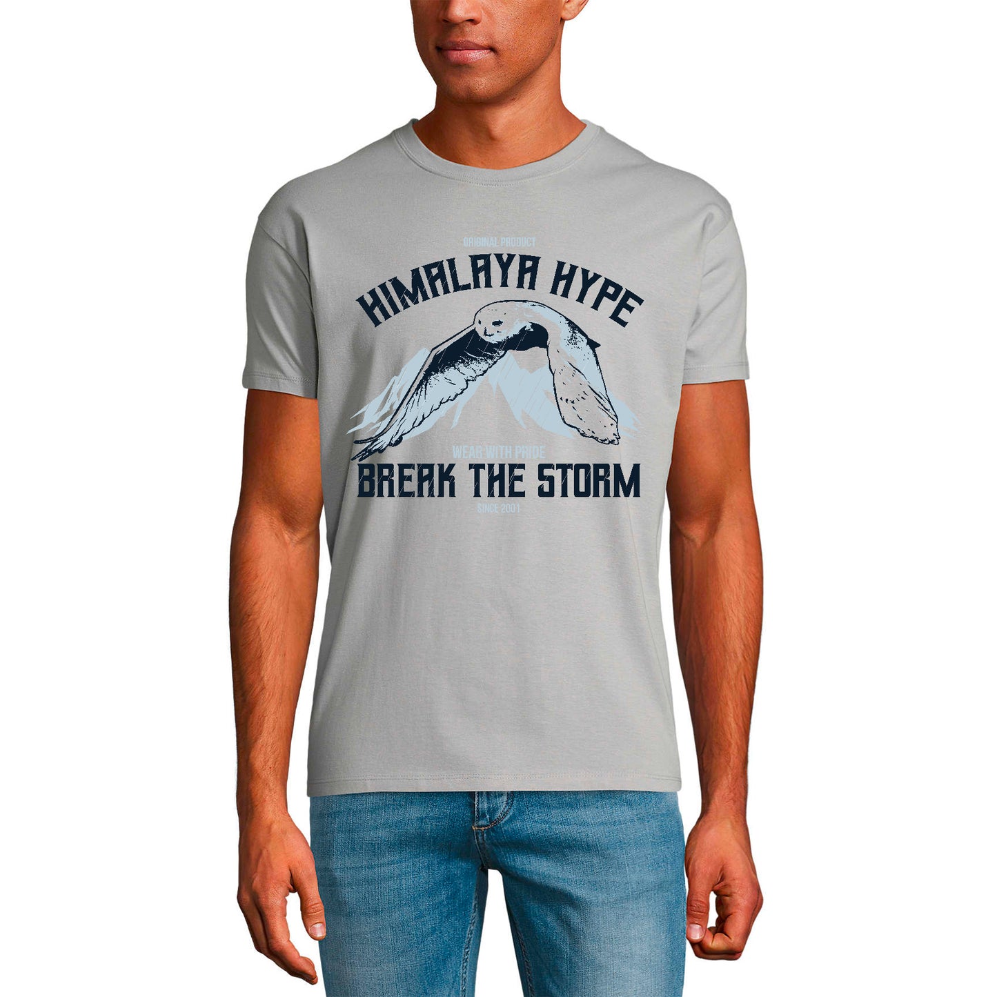 ULTRABASIC Herren-Grafik-T-Shirt Himalaya Hype – Break the Storm Shirt