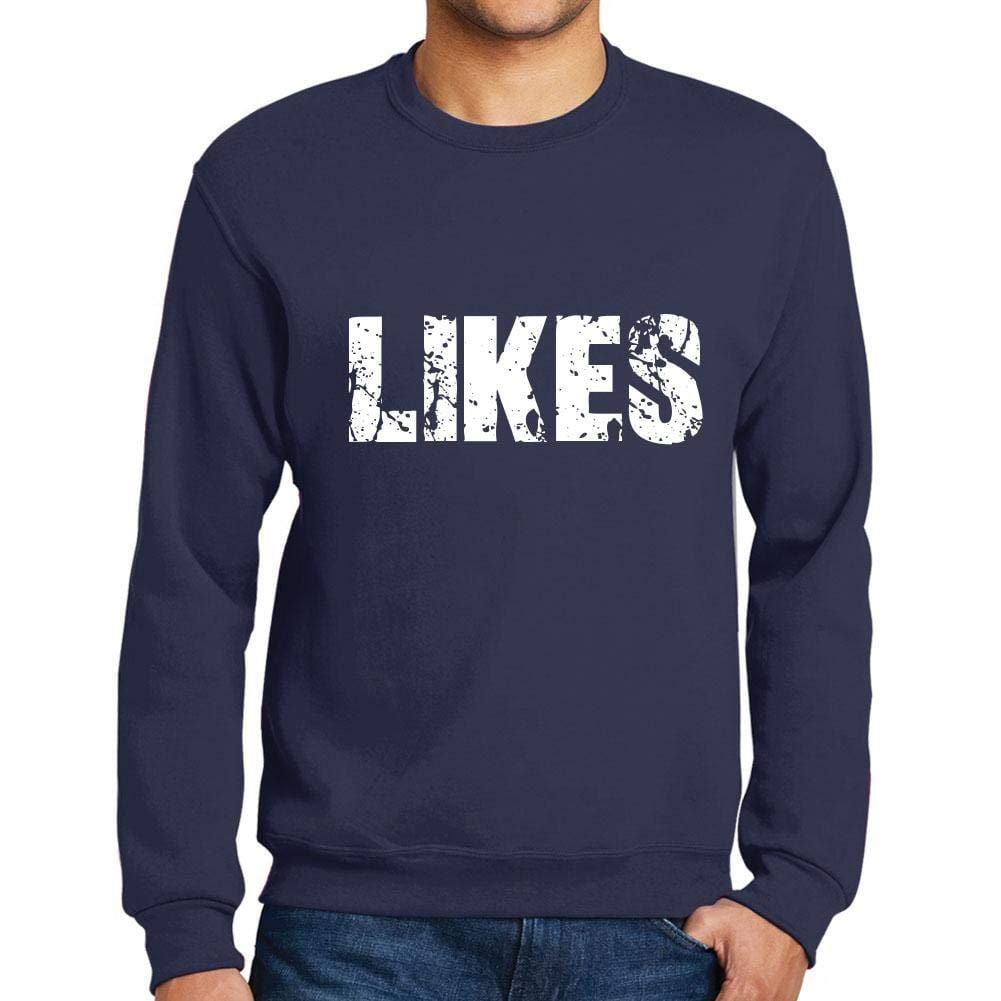 Ultrabasic Homme Imprimé Graphique Sweat-Shirt Popular Words Likes French Marine