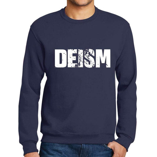 Ultrabasic Homme Imprimé Graphique Sweat-Shirt Popular Words Deism French Marine