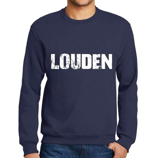 Ultrabasic Homme Imprimé Graphique Sweat-Shirt Popular Words Louden French Marine