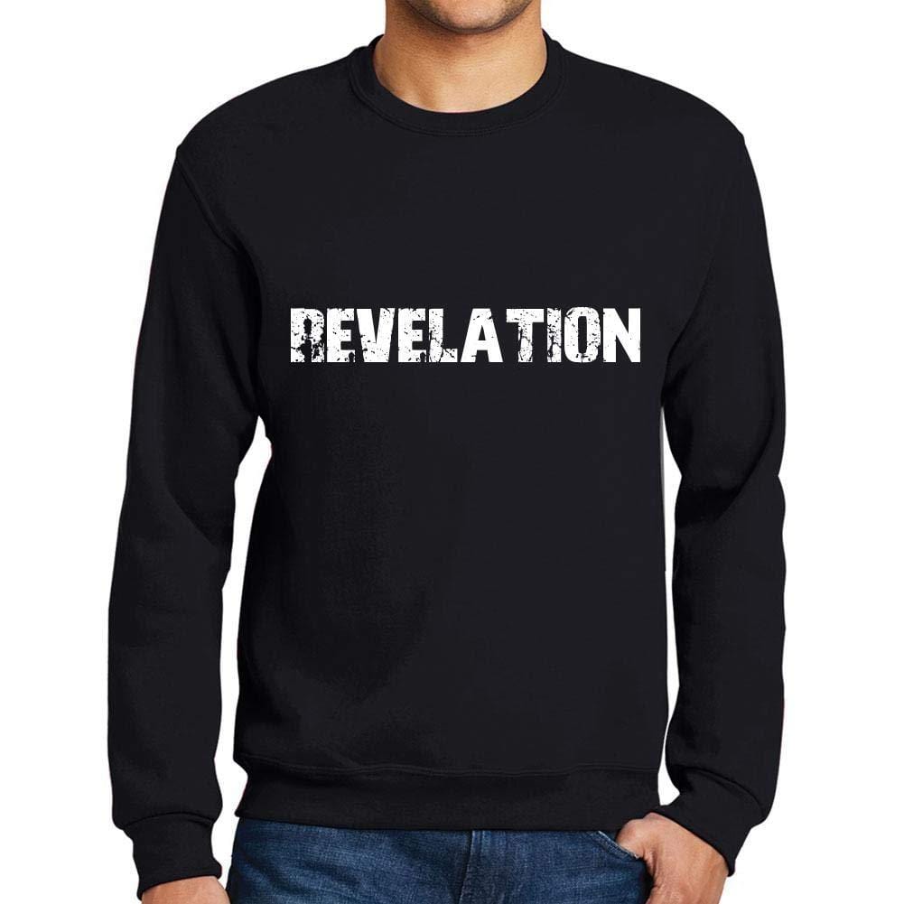 Ultrabasic Homme Imprimé Graphique Sweat-Shirt Popular Words Revelation Noir Profond