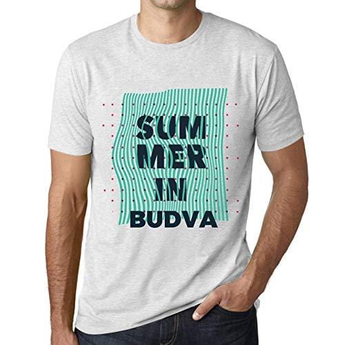 Ultrabasic - Homme Graphique Summer in BUDVA Blanc Chiné