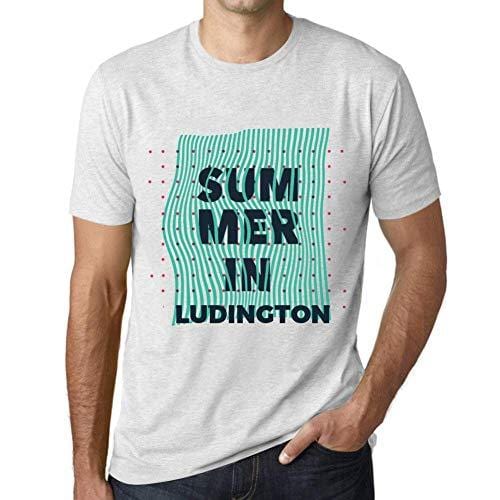 Ultrabasic - Homme Graphique Summer en Ludington Blanc Chiné