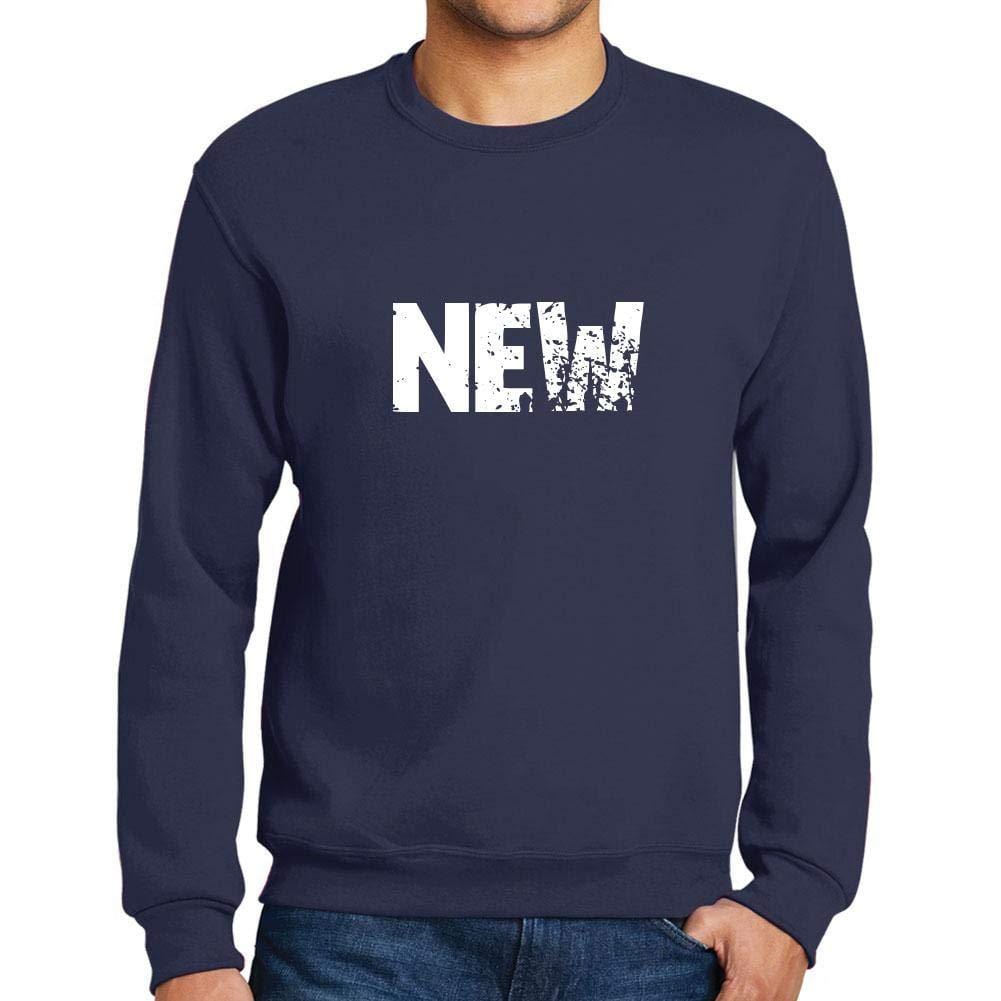 Ultrabasic Homme Imprimé Graphique Sweat-Shirt Popular Words New French Marine