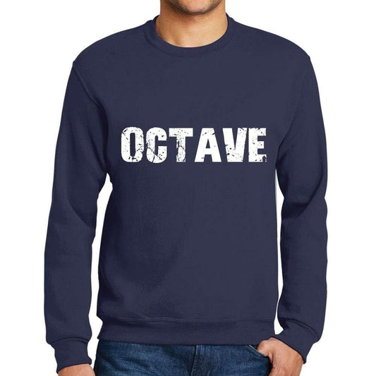 Ultrabasic Homme Imprimé Graphique Sweat-Shirt Popular Words Octave French Marine