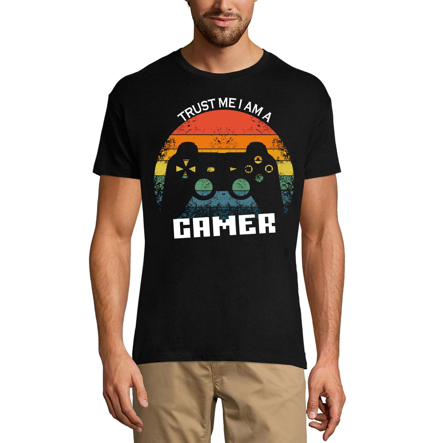 ULTRABASIC Herren T-Shirt Trust Me I am a Gamer – Lustiges Sunset Gaming Shirt