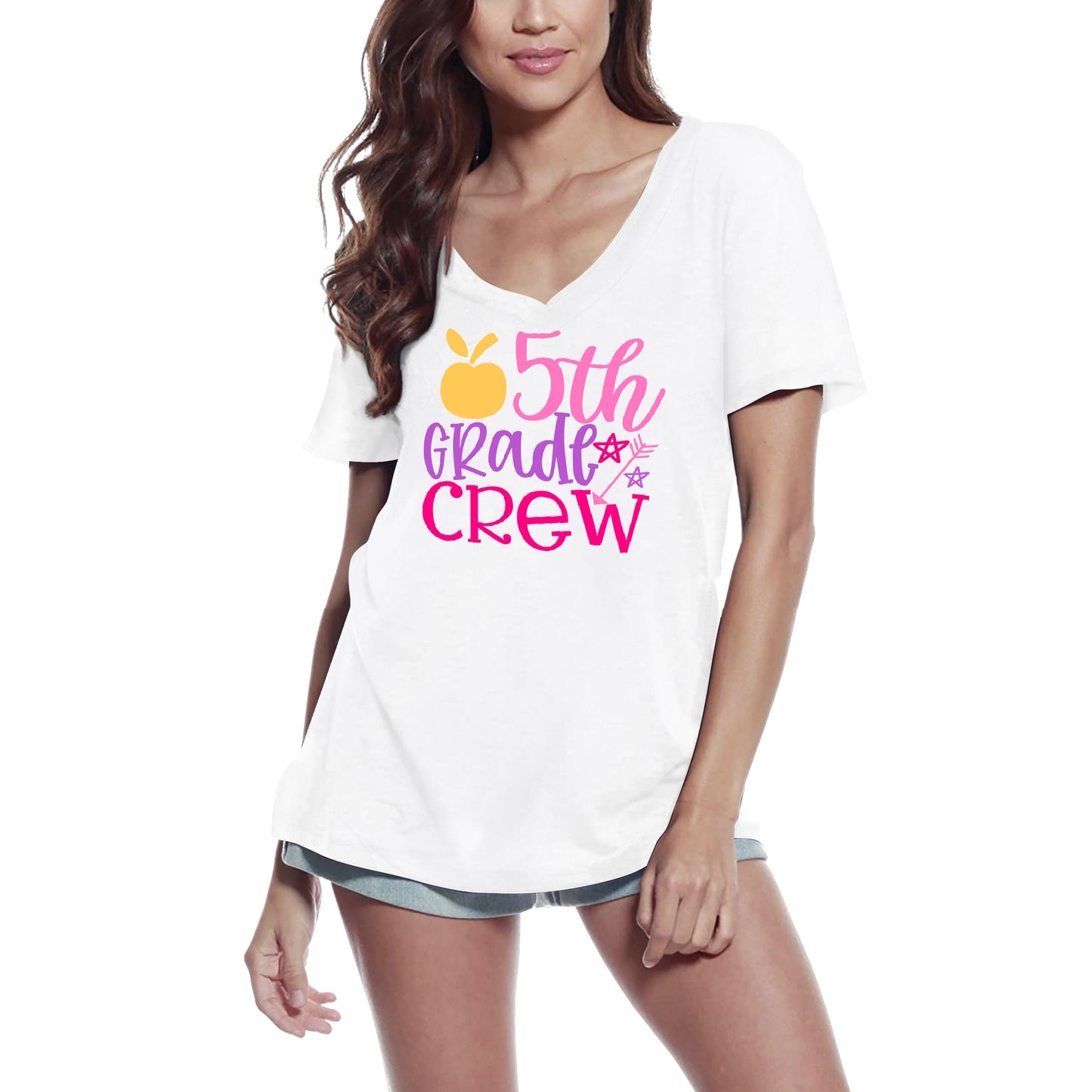 ULTRABASIC Women's T-Shirt 5th Grade Crew - Short Sleeve Tee Shirt Tops