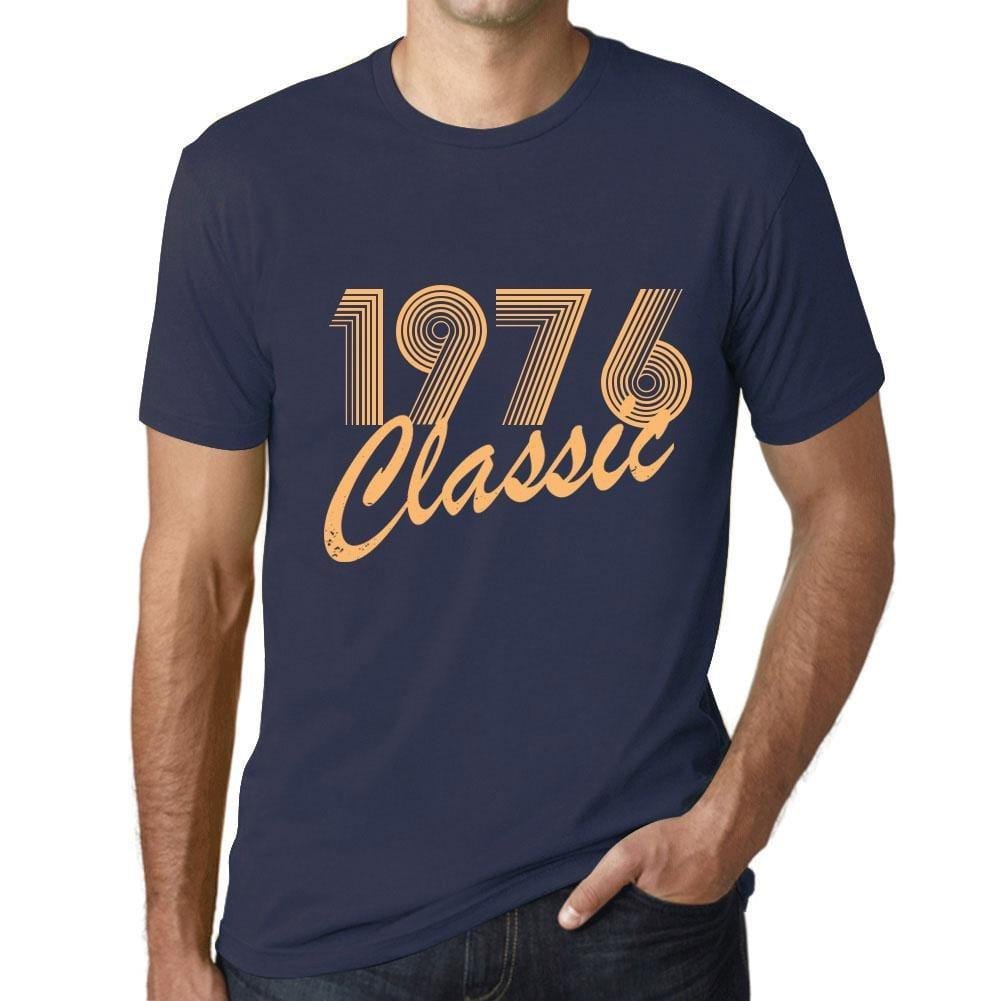 Ultrabasic - Homme T-Shirt Graphique Years Lines Classic 1976 French Marine