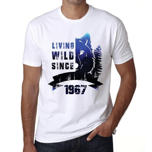 Homme Tee Vintage T Shirt 1967, Living Wild Since 1967