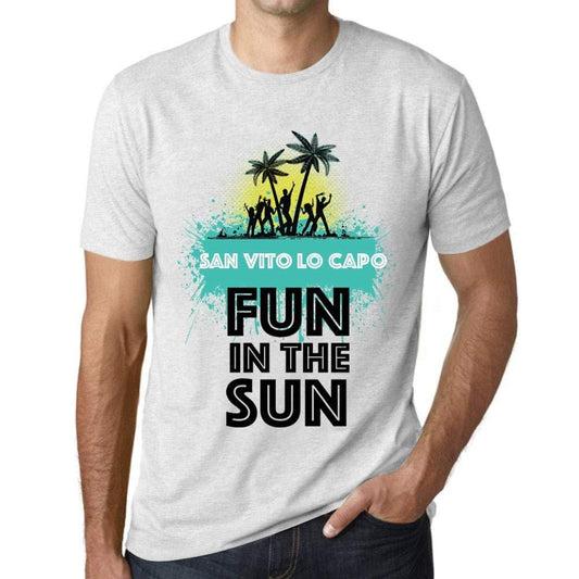 Homme T Shirt Graphique Imprimé Vintage Tee Summer Dance SAN VITO LO Capo Blanc Chiné