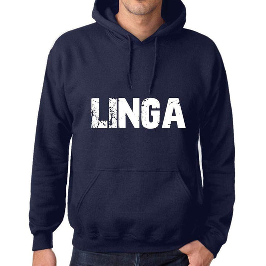 Ultrabasic Homme Femme Unisex Sweat à Capuche Hoodie Popular Words Linga French Marine