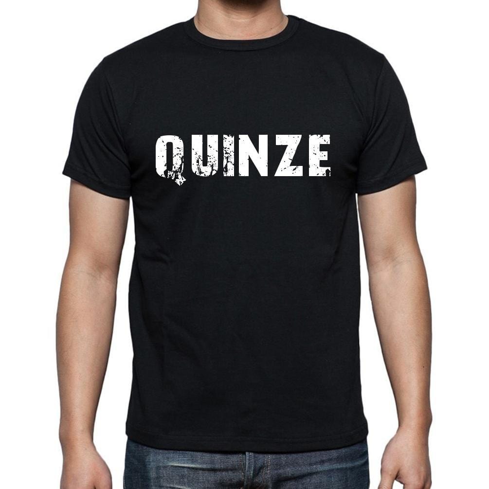 Quinze, t-Shirt pour Homme, en Coton, col Rond, Noir