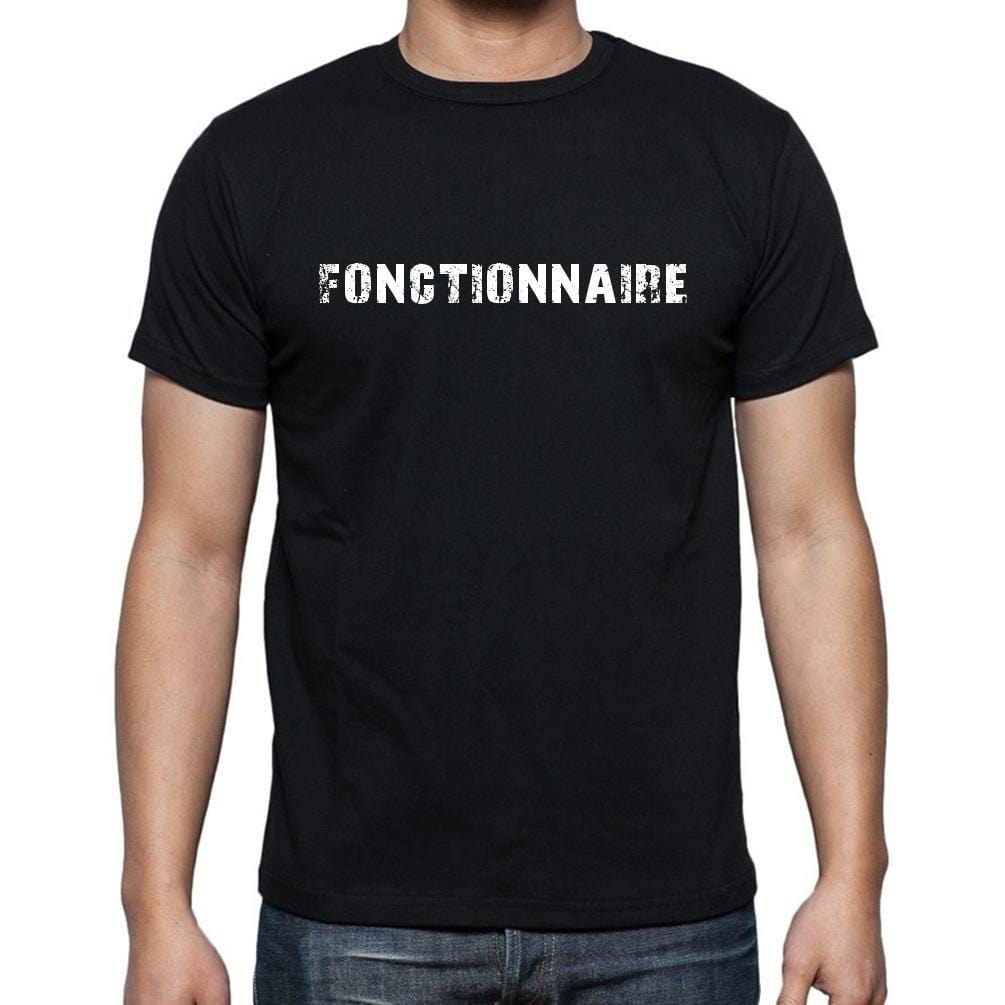 fonctionnaire, t-Shirt pour Homme, en Coton, col Rond, Noir