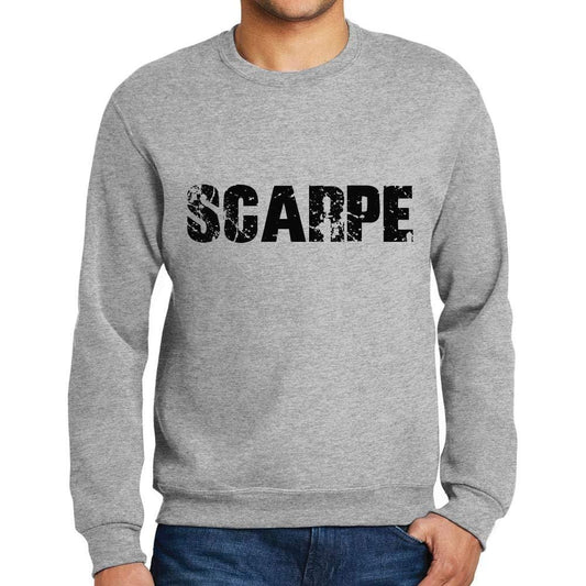 Ultrabasic Homme Imprimé Graphique Sweat-Shirt Popular Words Scarpe Gris Chiné