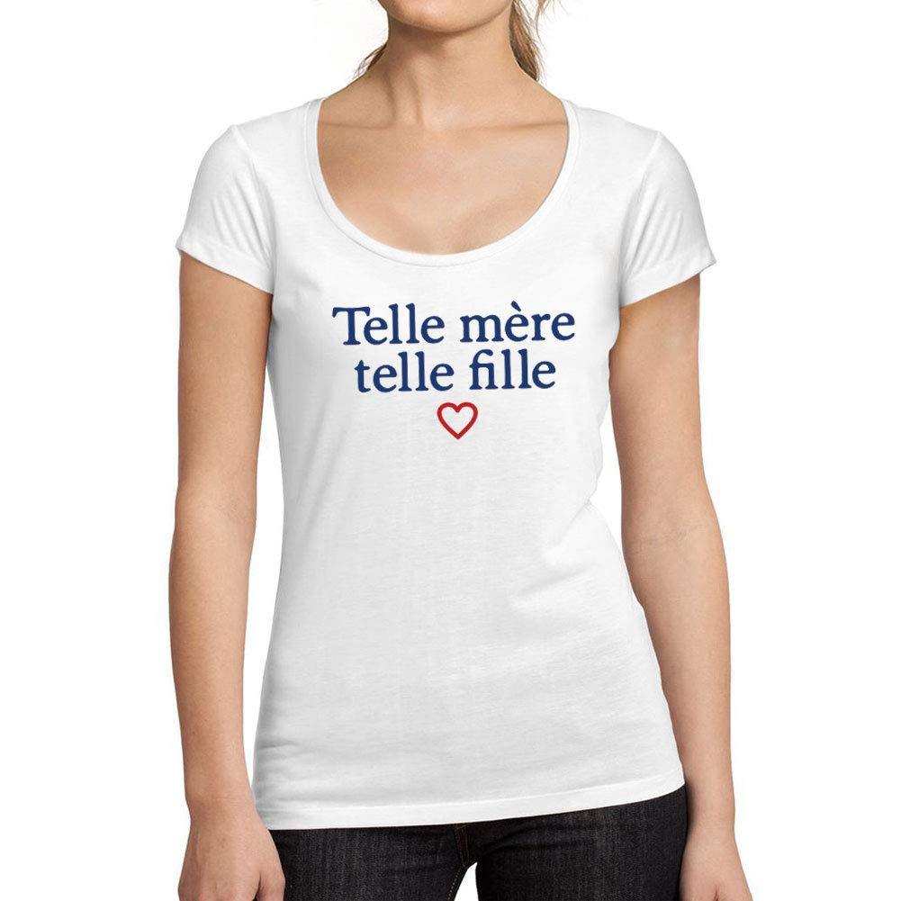 Ultrabasic - Femme Telle Mere Telle Fille Imprimé Tee-Shirt Blanco