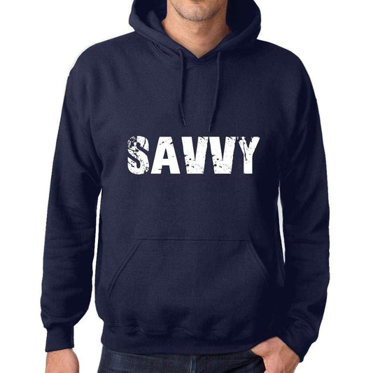 Ultrabasic Homme Femme Unisex Sweat à Capuche Hoodie Popular Words Savvy French Marine