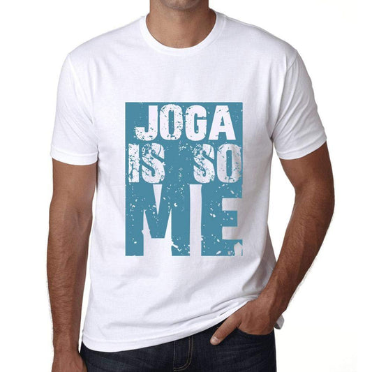 Herren T-Shirt Graphique Joga is So Me Blanc