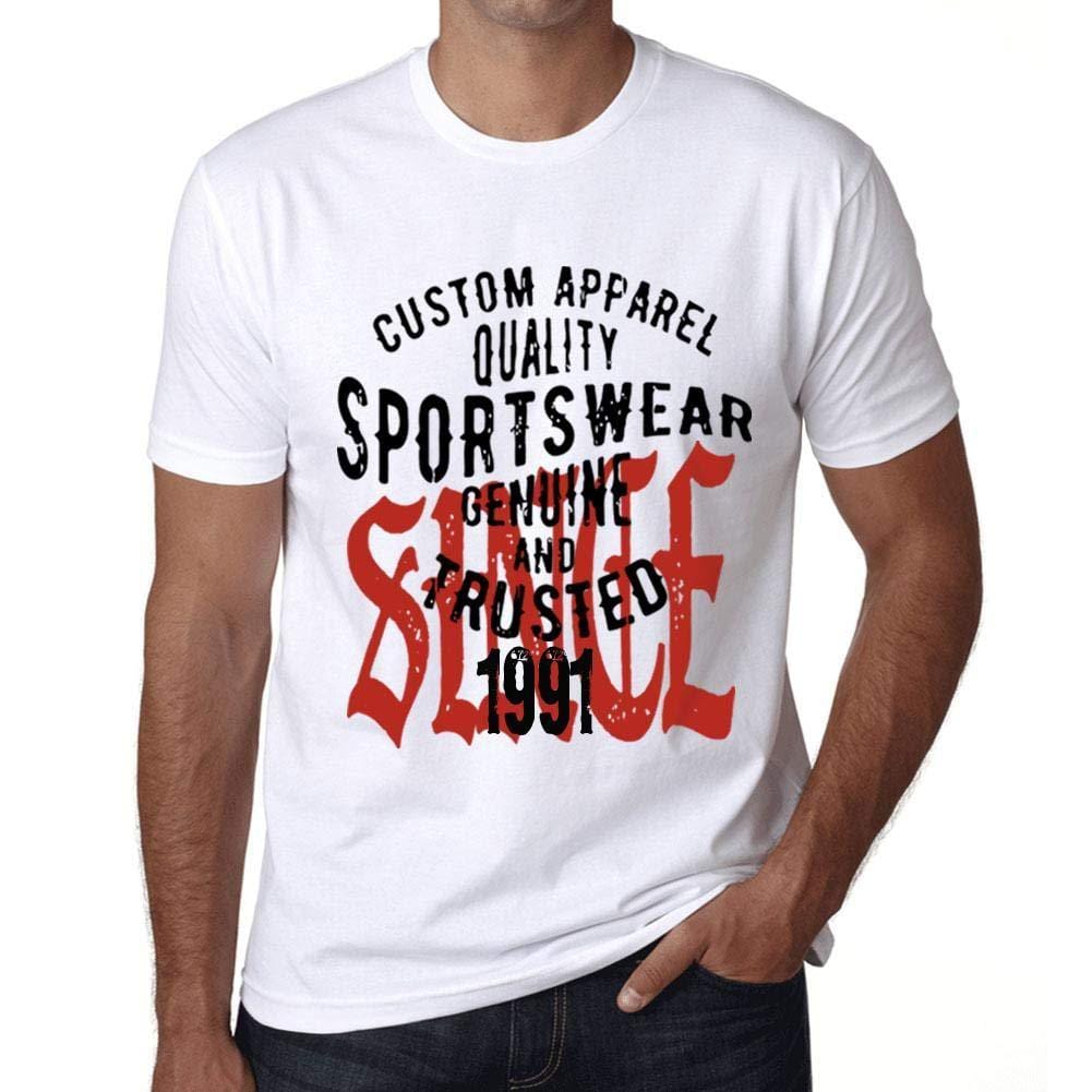 Ultrabasic - Homme T-Shirt Graphique Sportswear Depuis 1991 Blanc