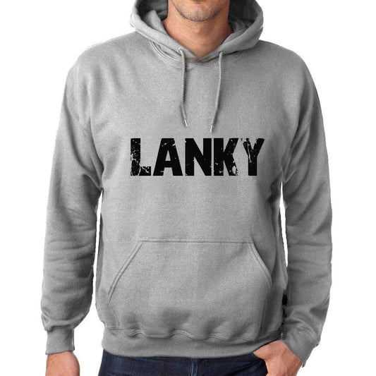 Ultrabasic Homme Femme Unisex Sweat à Capuche Hoodie Popular Words Lanky Gris Chiné