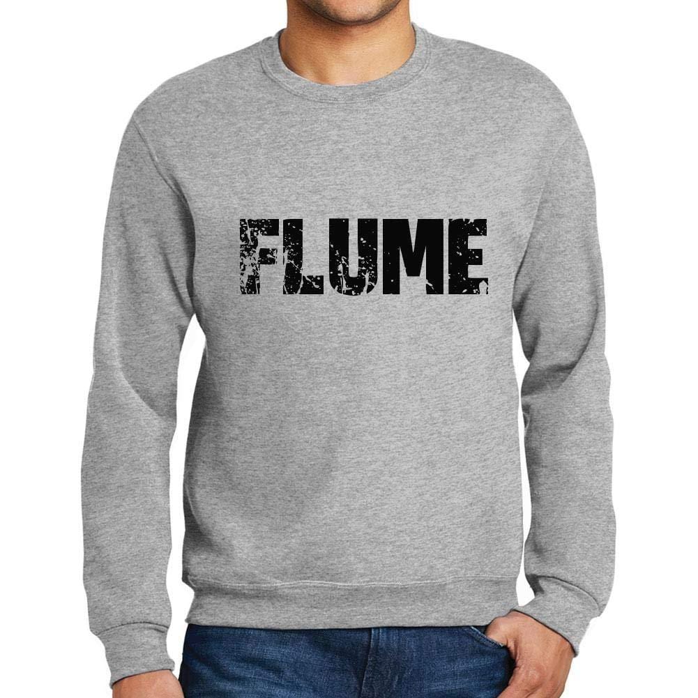 Ultrabasic Homme Imprimé Graphique Sweat-Shirt Popular Words Flume Gris Chiné