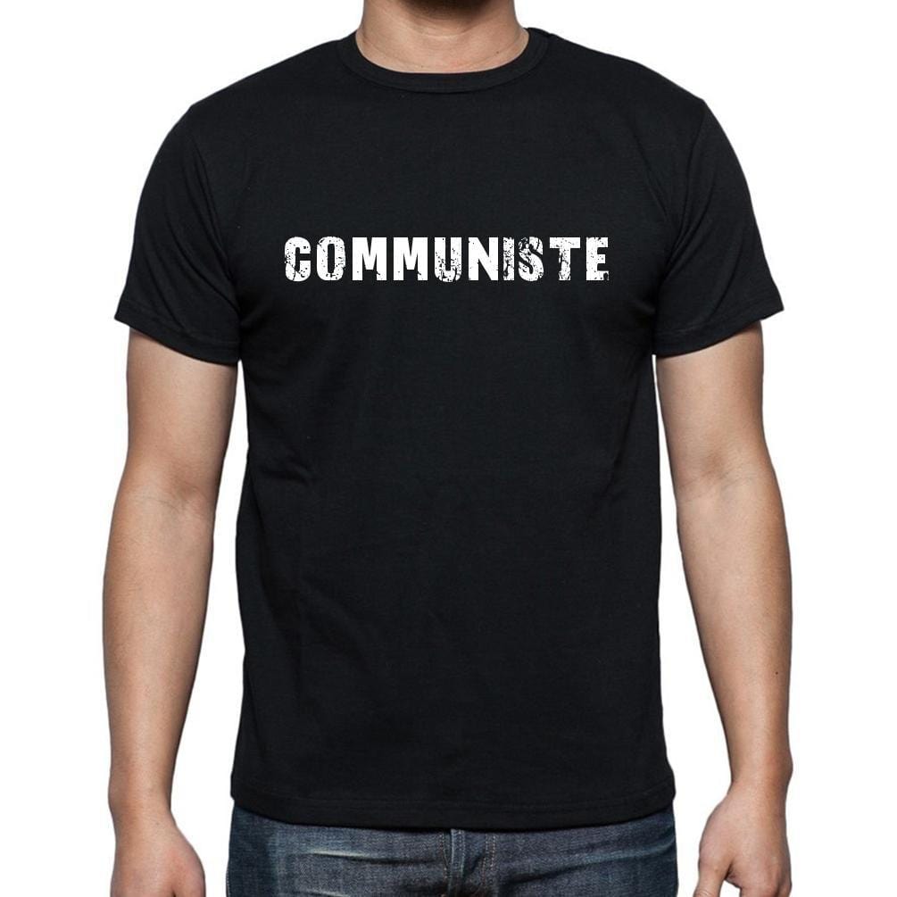 Communiste, t-Shirt pour Homme, en Coton, col Rond, Noir